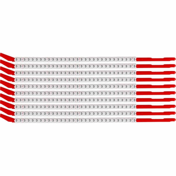 Brady ClipSleeve Wire Markers Size 10 Nylon 16 AWG - 14 AWG, 3 Pack of 300 Each, 300PK - SCN10-3