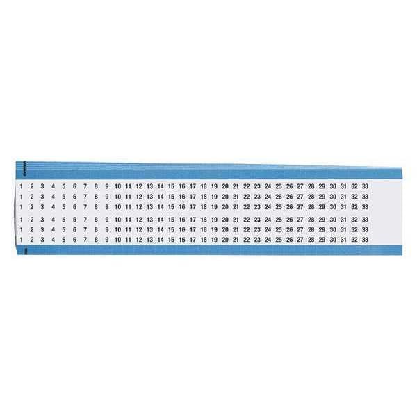 Brady Wire Markers, Legend 1 to 33, Blk/Wht, PK5 - WM-1-33-VP