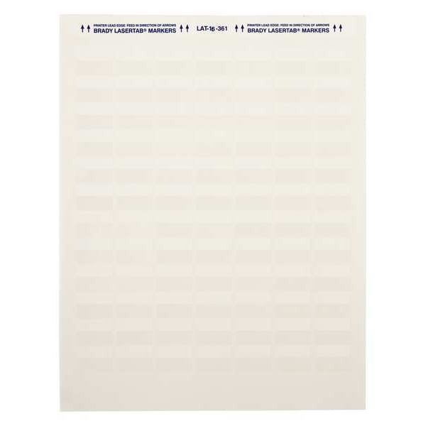 Brady Write On Laminating Wire and Cable Markers, White on Translucent, LAT-16-361-1 - LAT-16-361-1