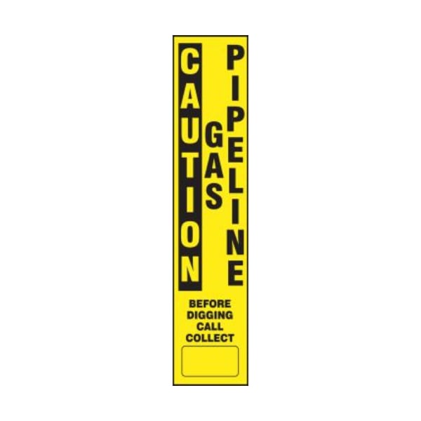 Accuform CAUTION UTILITY LINEMARKING LABEL GAS FMK322 - FMK322