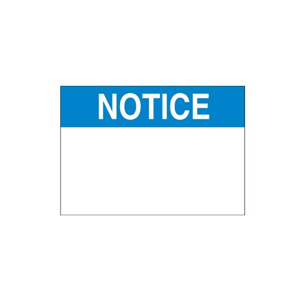 Panduit 4" X 6" Component with Blue NOTICE Heade - C400X600AX1