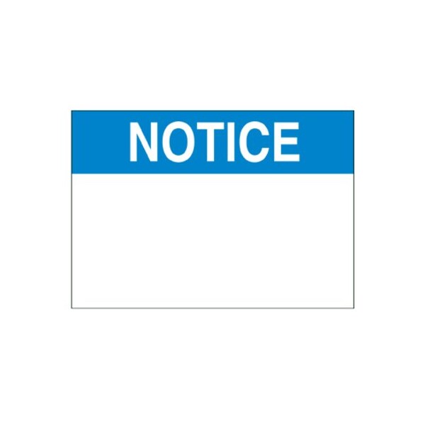 Panduit 4" X 6" Component with Blue NOTICE Heade - C400X600AX1