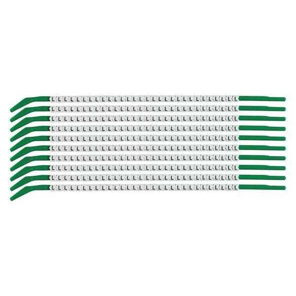 Brady Clip Sleeve Wire Mrkrs, L, Blk/Wht, PK10, SCN09-L - SCN09-L