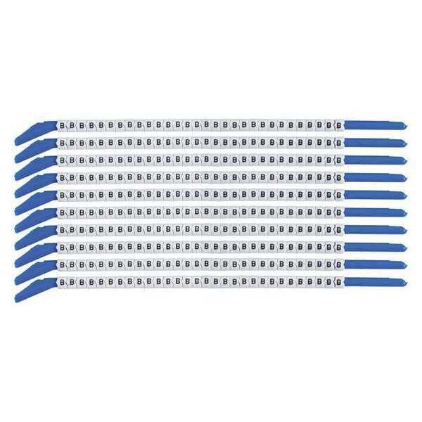 Brady Clip Sleeve Wire Mrkrs, B, Blk/Wht, PK10, SCN13-B - SCN13-B