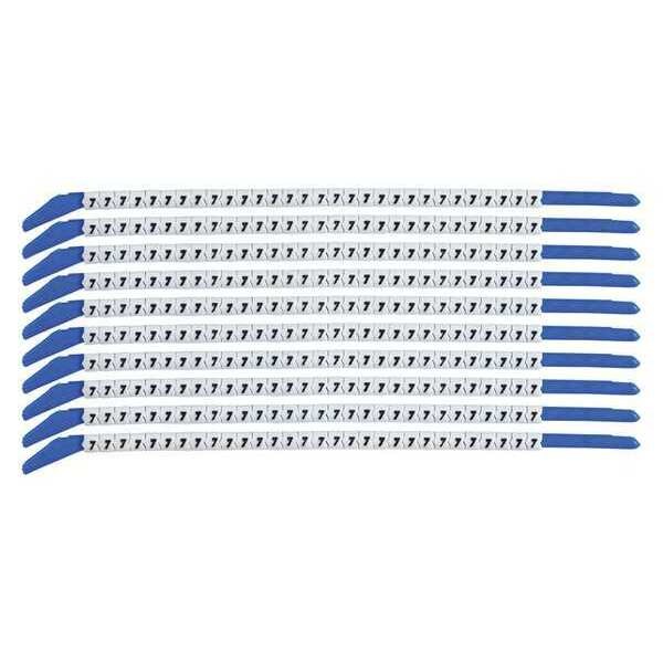Brady Clip Sleeve Wire Mrkrs, 7, Blk/Wht, PK10, SCN13-7 - SCN13-7