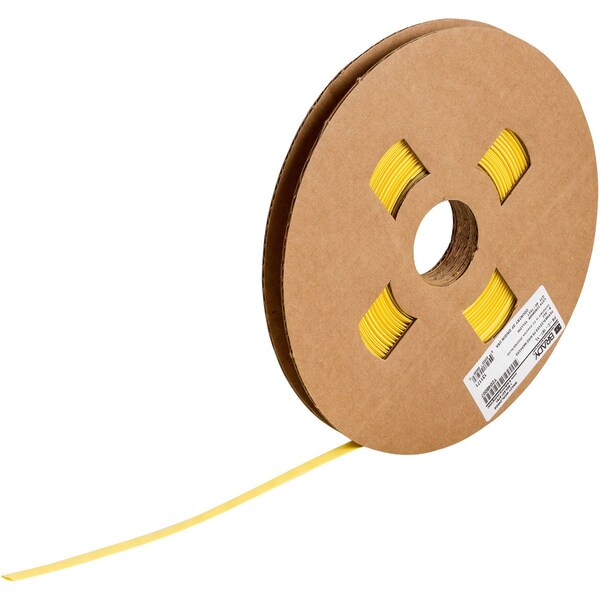 Brady BradyPrinter Series PermaSleeve PVDF Wire Marker Sleeves, 0.187 in. Dia x 90' L, Yellow - HT-C-187-YL