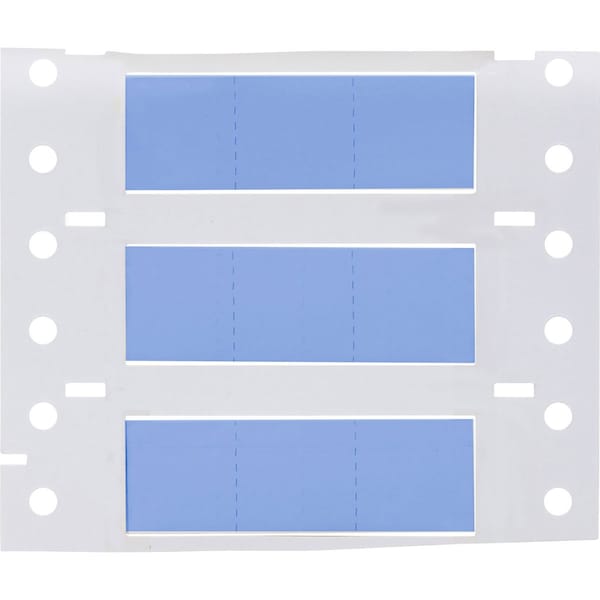 Brady PermaSleeve HX Heat Shrink Double Sided Wire Marking Sleeves, Blue, 0.375 in. Dia x 0.67 in. W - 2HX-375-2-BL-3
