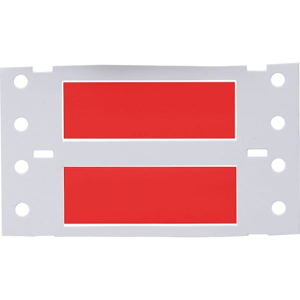 Brady PermaSleeve HX Heat Shrink Double Sided Wire Marking Sleeves, 0.375 in. x 2 in. W, Red, Roll of 250 - 2HX-375-2-RD-S