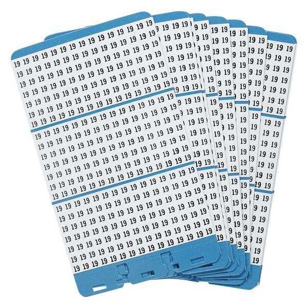 Brady Porta-Pack Wire Markers, 19, Blk/Wht, PK10 - PWM-19