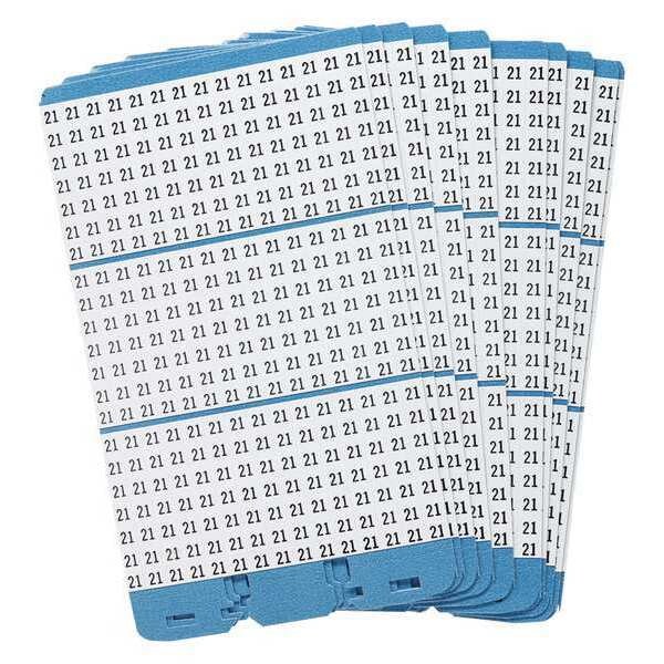 Brady Porta-Pack Wire Markers, 21, Blk/Wht, PK10 - PWM-21