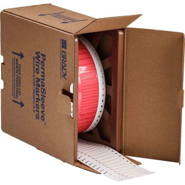 Brady Write On White Wire Marker Sleeves, PermaSleeve(R) Polyolefin, HX-125-150-WT - HX-125-150-WT