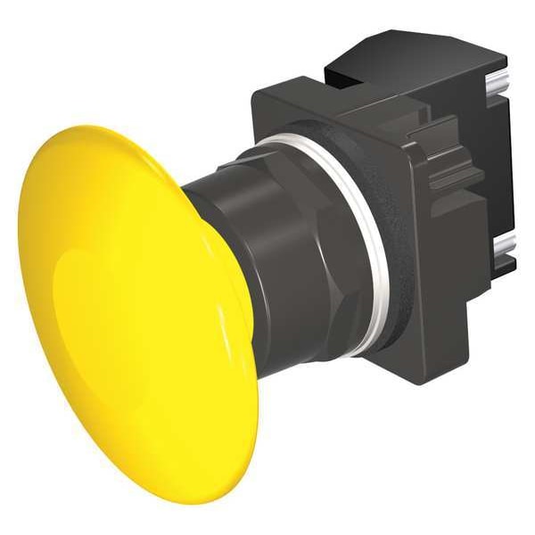Botón pulsador no iluminado de Siemens, 30 mm, 1NA/1NC, amarillo - 52BM9V4A