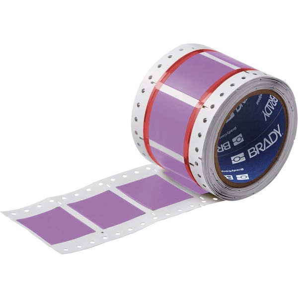 Brady PermaSleeve HX Heat Shrink Double Sided Wire Marking Sleeves, Violet, 1 in. Dia x 0.5 in. W - 2HX-1000-2-VT-4