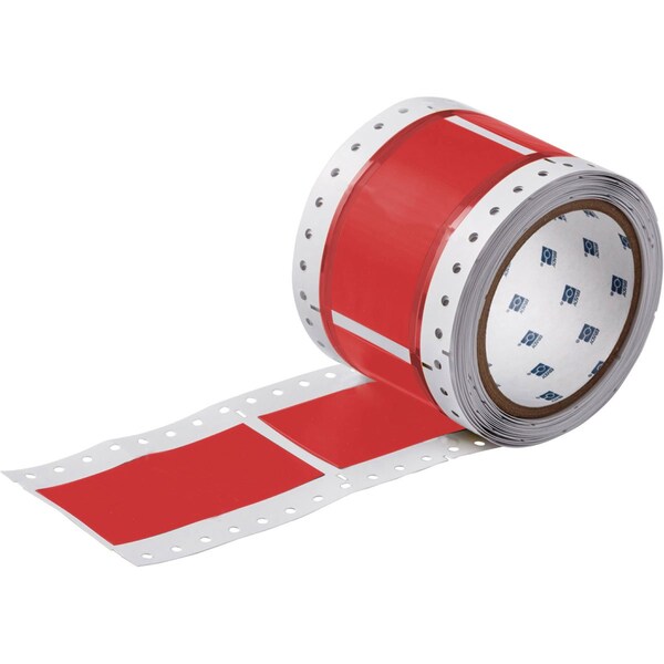 Brady PermaSleeve HX Heat Shrink Double Sided Wire Marking Sleeves, Red, 2 in. Dia x 2 in. W - 2HX-2000-2-RD