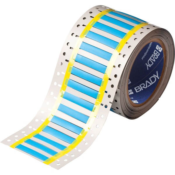 Brady High Temp Double Sided PermaSleeve PVDF Wire Marking Sleeves, 0.094 in. x 1 in. W, Blue, Roll of 1000 - 3HT-094-2-BL-S-2