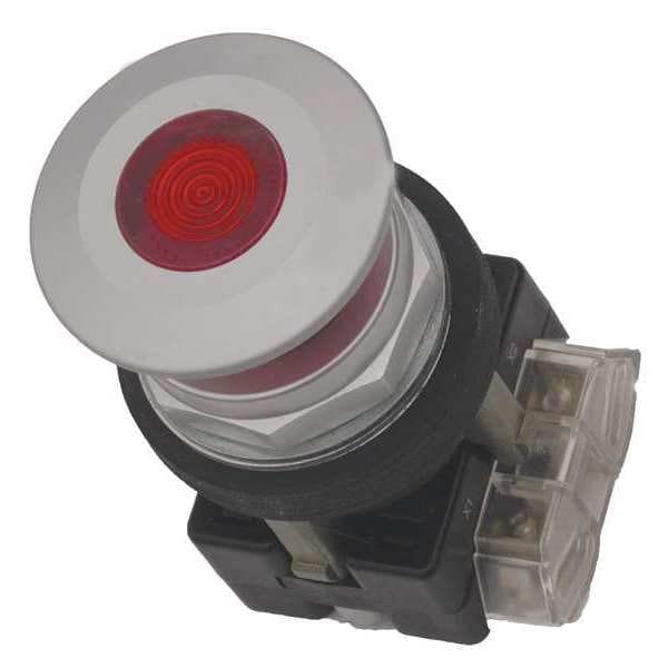 Botón pulsador iluminado Eaton, 30 mm, 1NA, Rojo - HT8FBRAF7