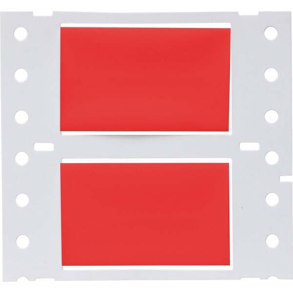 Brady PermaSleeve HX Heat Shrink Double Sided Wire Marking Sleeves, 0.75 in. x 2 in. W, Red, Roll of 2500 - 2HX-750-2-RD-J