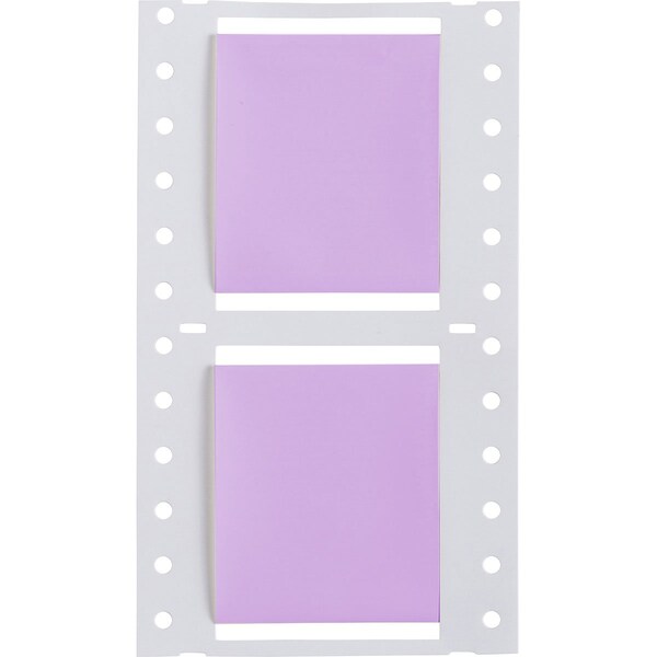 Brady PermaSleeve HX Heat Shrink Double Sided Wire Marking Sleeves, Violet, 1.5 in. Dia x 2 in. W - 2HX-1500-2-VT