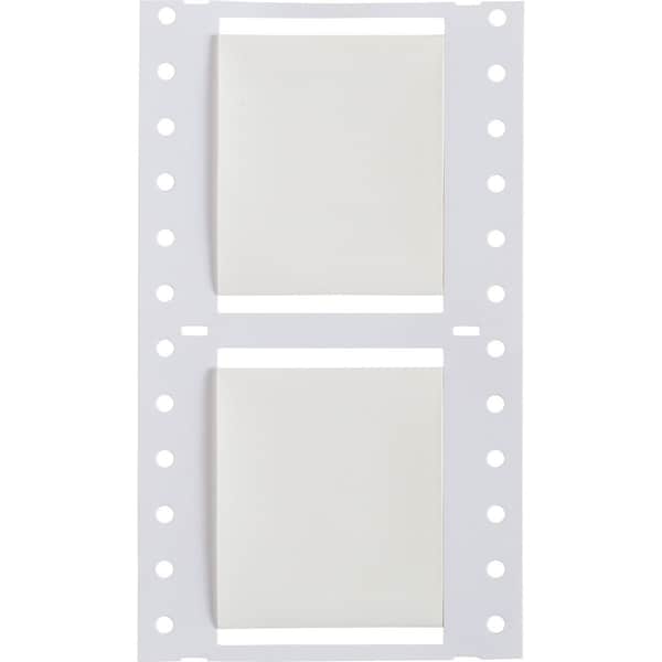 Brady Double Sided PermaSleeve Fluid Resistant Wire Marking Sleeves, 1.5 in.x 2 in., 250/RL, White - 2FR-1500-2-WT