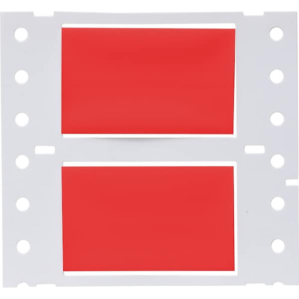Brady PermaSleeve HX Heat Shrink Double Sided Wire Marking Sleeves, Red, 0.75 in. Dia x 2 in. W - 2HX-750-2-RD