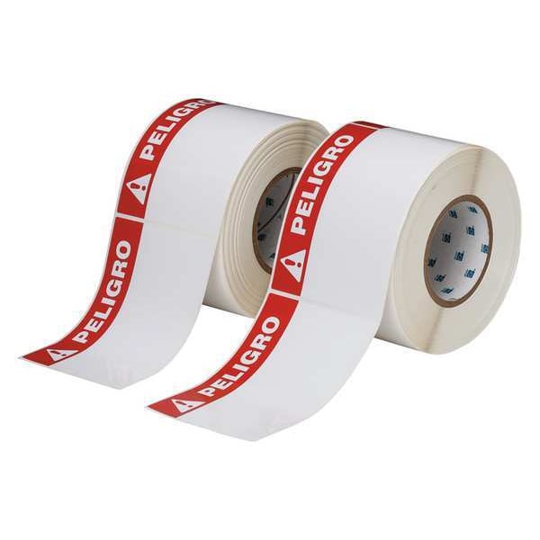 Brady Red on White Label Stock, Wire Marker, THTEL-25-483-1-PE - THTEL-25-483-1-PE
