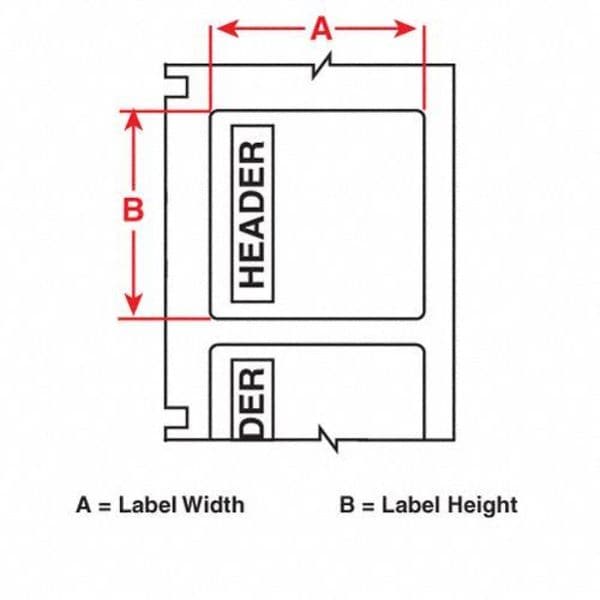 Brady Red on White Label Stock, Wire Marker, THTEL-25-483-1-PE - THTEL-25-483-1-PE