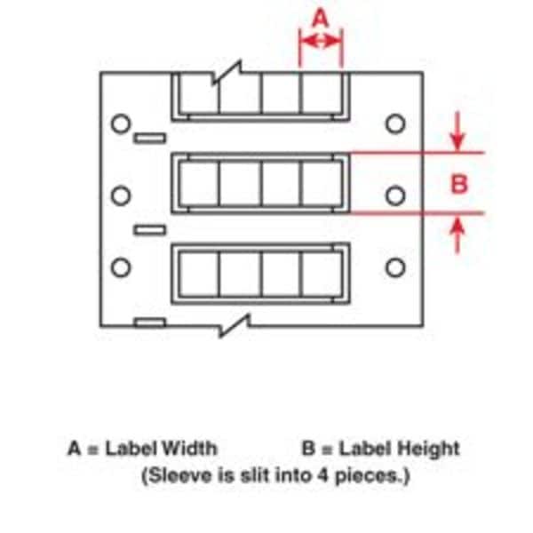 Brady Write On White Wire Marker Sleeves, PermaSleeve(R) Polyolefin, 2HX-500-2-WT-4 - 2HX-500-2-WT-4