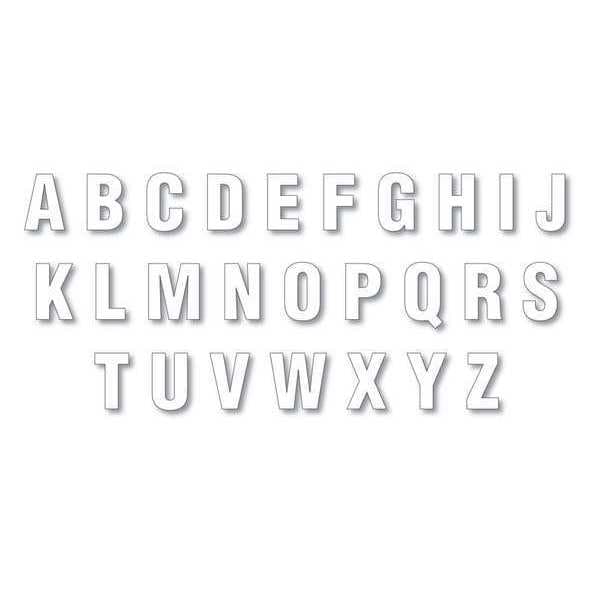 Magna Visual Die Cut Letter Magnets, 3", White, PK108 - DCA-31