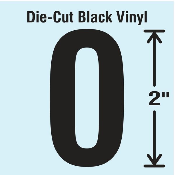 Stranco Die Cut Number Label, 0, 10 Cards, PK10 - DBV-2-0-10