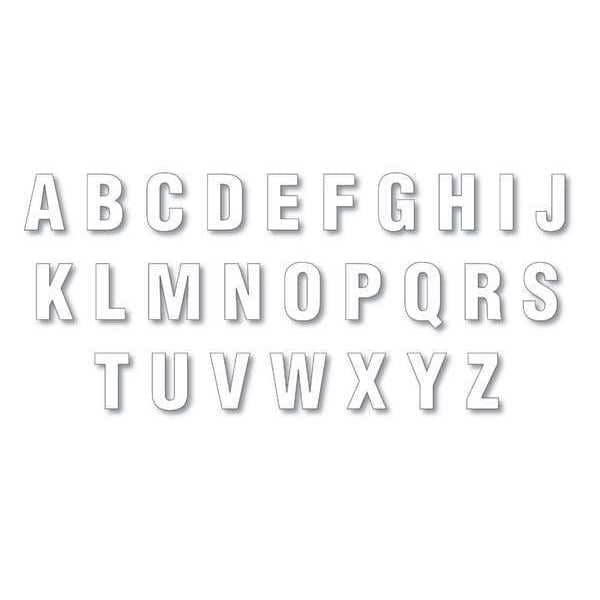 Magna Visual Die Cut Letter Magnet, White, 1-1/2", PK108 - DCA-151