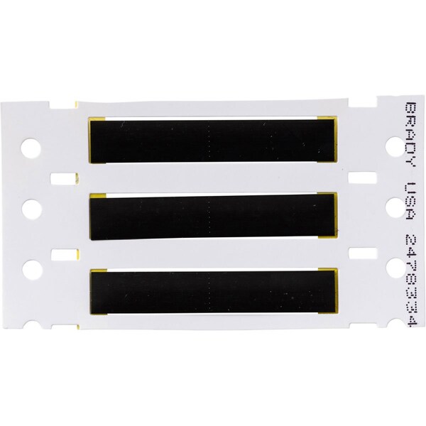 Brady Write On Black Wire Marker Sleeves, PermaSleeve(R) Polyvinylidene Fluoride, 2HT-187-2-BK-S-2 - 2HT-187-2-BK-S-2