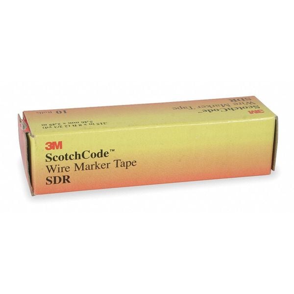 3M Scotch-Code Wire Marker Tape Refill, SDR, Legend 10 to 19, Preprinted, Self-Adhesive Attach, Pack 10 - SDR-10-19