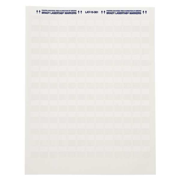 Brady Write On Laminating Wire and Cable Markers, White on Translucent, LAT-17-361-1 - LAT-17-361-1