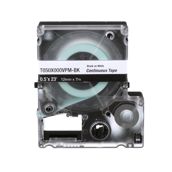 Panduit Mp Cassette, Continuous Tape, Vinyl, .38 - T038X000VPM-BK