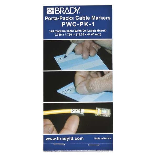 Brady Wire Marker Book, Write-On, Self-Laminatng, PWC-PK-1 - PWC-PK-1