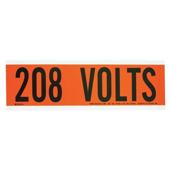 Brady Voltage Card, 1 Marker, 208 Volts - 44106