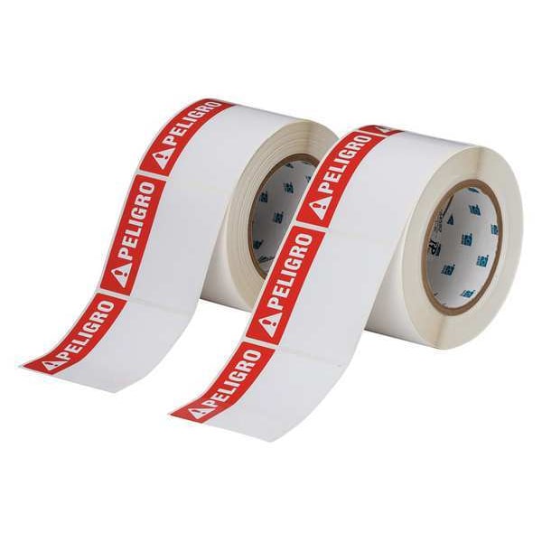 Brady Red on White Label Stock, Wire Marker, THTEL-184-483-1-PE - THTEL-184-483-1-PE