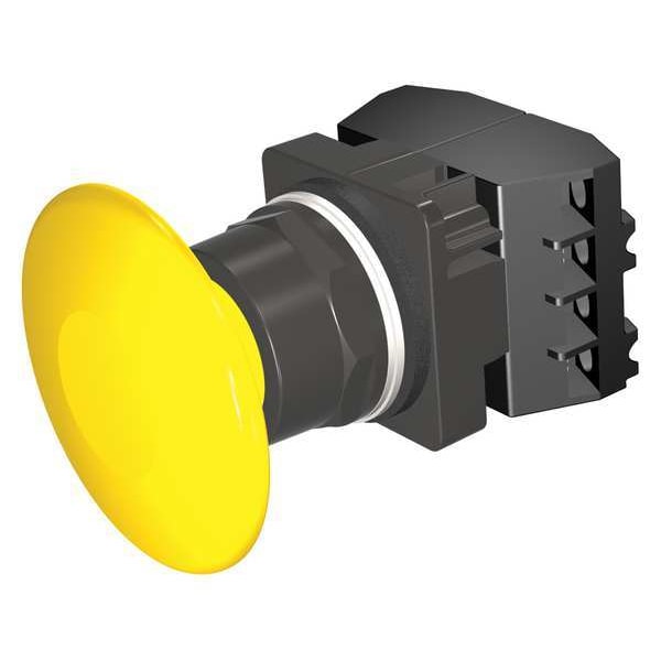Botón de presión no iluminado Siemens, 30 mm, 2NC, Amarillo - 52BM9V4G