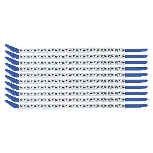 Brady Clip Sleeve Wire Mrkrs, W, Blk/Wht, PK10 - SCN13-W