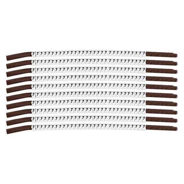 Brady Clip Sleeve Wire Mrkrs, 7, Blk/Wht, PK10, SCN15-7 - SCN15-7