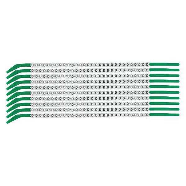 Brady Clip Sleeve Wire Mrkrs, D, Blk/Wht, PK10, SCN09-D - SCN09-D