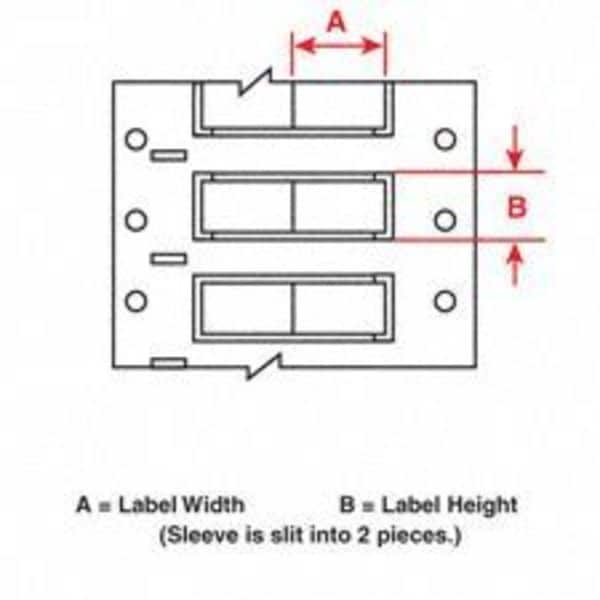 Brady Write On White Wire Marker Sleeves, PermaSleeve(R) Polyolefin, 2HX-1000-2-WT-2 - 2HX-1000-2-WT-2