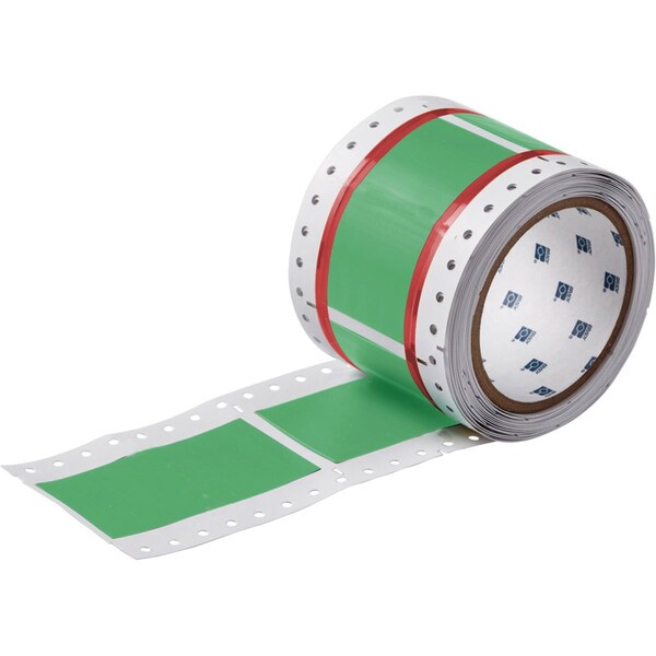 Brady PermaSleeve HX Heat Shrink Double Sided Wire Marking Sleeves, Green, 2 in. Dia x 2 in. W - 2HX-2000-2-GR