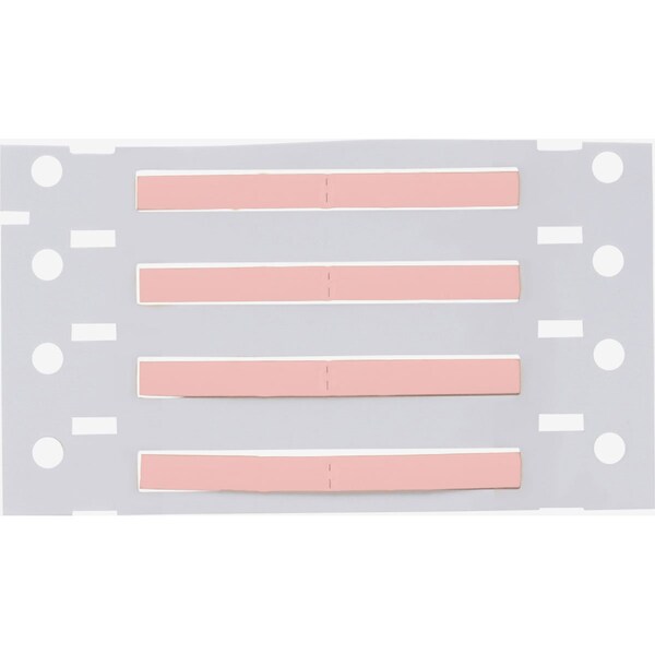 Brady High Temp Double Sided PermaSleeve PVDF Wire Marking Sleeves, 0.094 in. x 1 in. W, Pink, Roll of 1000 - 3HT-094-2-PK-S-2