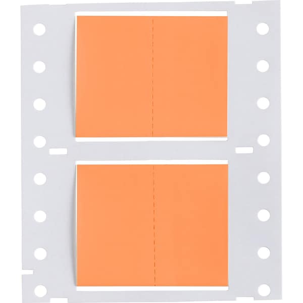 Brady PermaSleeve HX Heat Shrink Double Sided Wire Marking Sleeves, 1 in. x 1 in. W, Orange, Roll of 5000 - 2HX-1000-2-OR-J-2