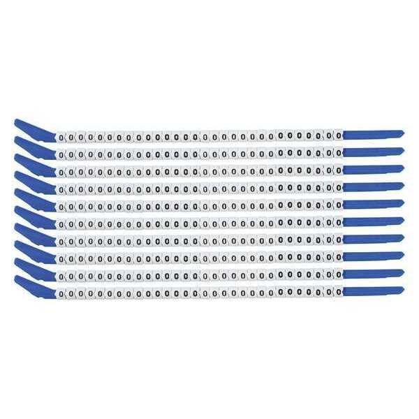 Brady Clip Sleeve Wire Mrkrs, O, Blk/Wht, PK10 - SCN13-O-CAP