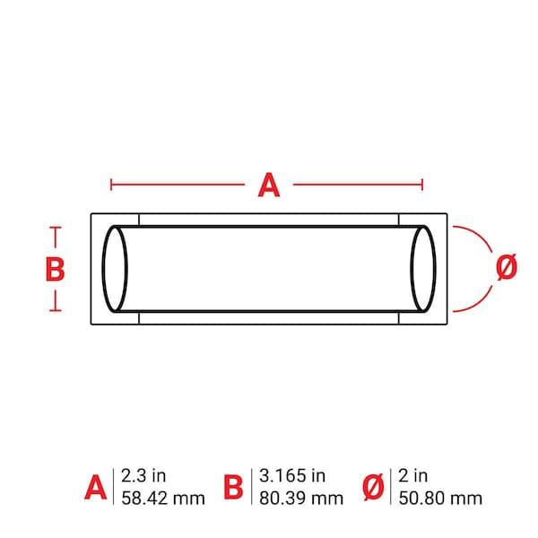 Brady PermaSleeve HX Heat Shrink Double Sided Wire Marking Sleeves, 2 in. Dia x 2 in. W, Yellow - 2HX-2000-2.3-YL