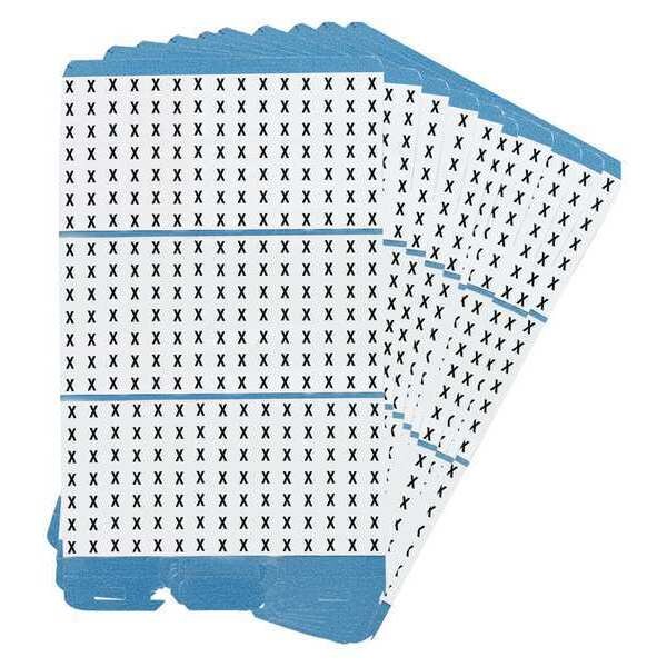 Brady Porta-Pack Wire Markers, X, Blk/Wht, PK10 - PWM-X