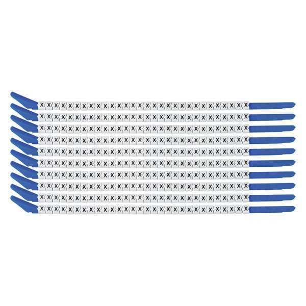 Brady Clip Sleeve Wire Mrkrs, X, Blk/Wht, PK10, SCN13-X - SCN13-X