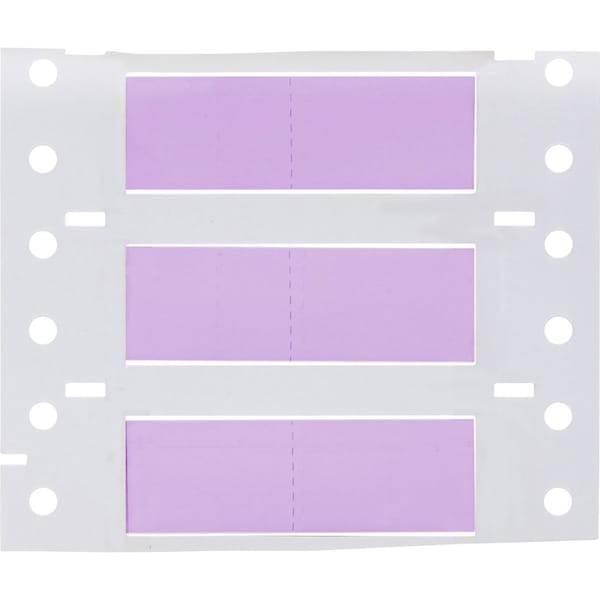 Brady PermaSleeve HX Heat Shrink Double Sided Wire Marking Sleeves, 0.25 in.x 1 in. W, Violet, 15000/RL - 2HX-250-2-VT-J-2